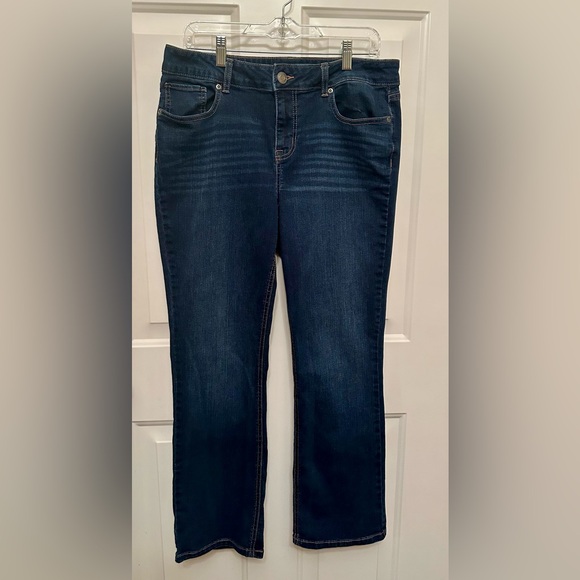 Maurices Denim - Maurices Mid-Rise Dark Wash Jeans Women’s Size 12 Short Stretch